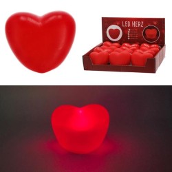 Lampe à poser coeur avec LED L 5cm & H 6,5cm