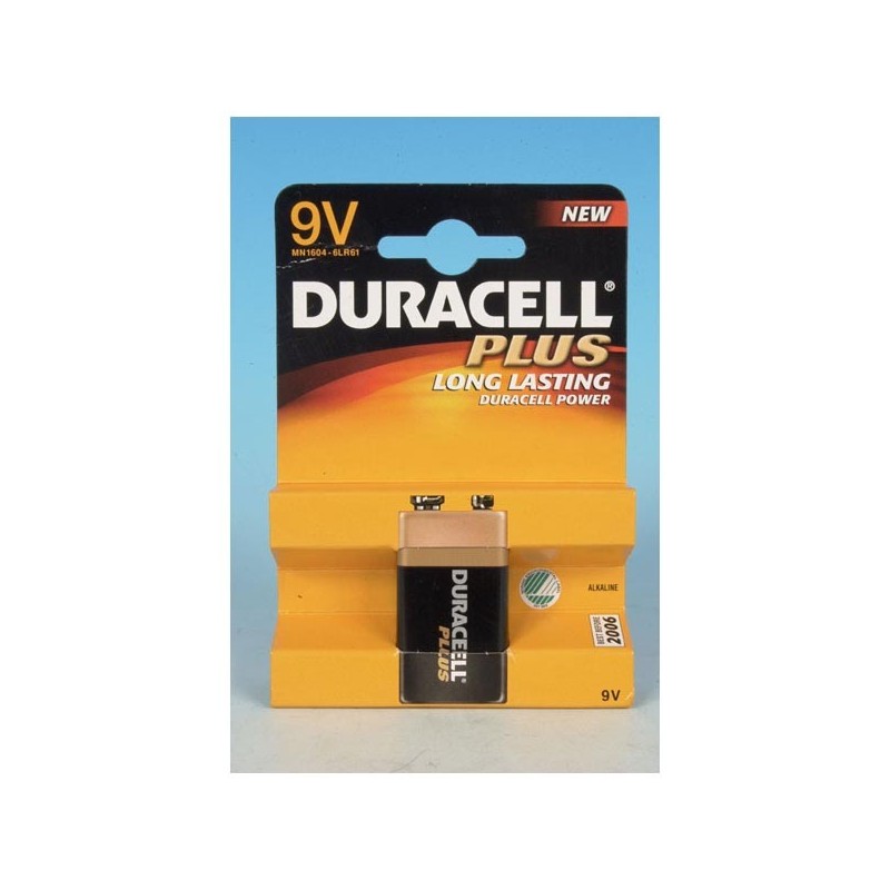 Pile Duracell Plus Power 9V carte a 1 pc