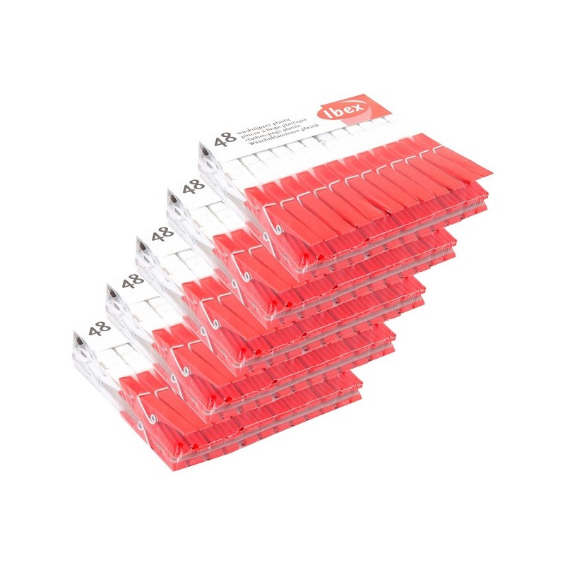 Ibex wasknijpers plastic 48st.5sets