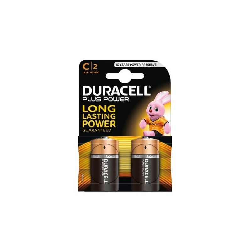 Duracell Plus batterijen R14 C kaart a 2stuks