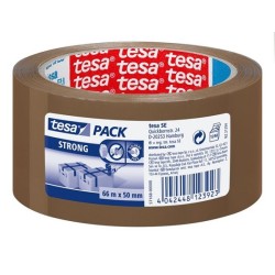 Ruban d'emballage Tesa / ruban adhésif pour boîte 66mx50mm marron paquet de 6 rouleaux