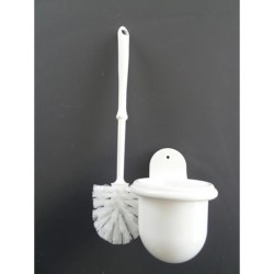 Toiletborstel wandgarnituur plastic wit