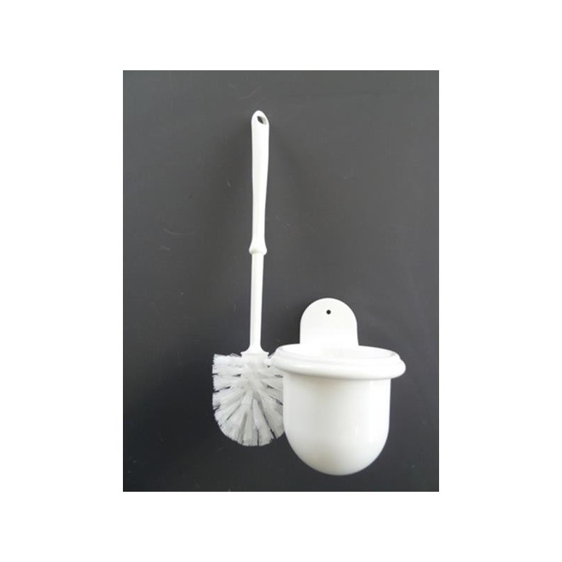 Toiletborstel wandgarnituur plastic wit