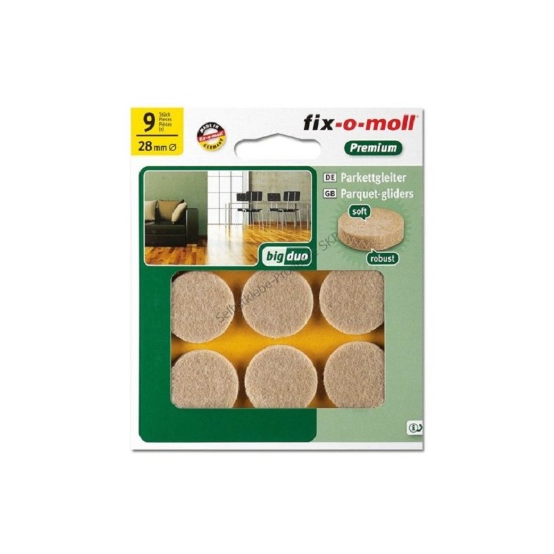 Fix-o-moll feutre planeur autocollant 28mm beige grand duo