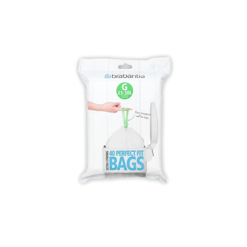 Brabantia perfectFit 23-30 litres Slimline sacs poubelle G distributeur pack 40 sacs