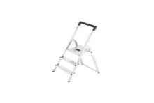 Hailo L40 huishoud trap 3-treeds aluminium (2 treden+bordes)