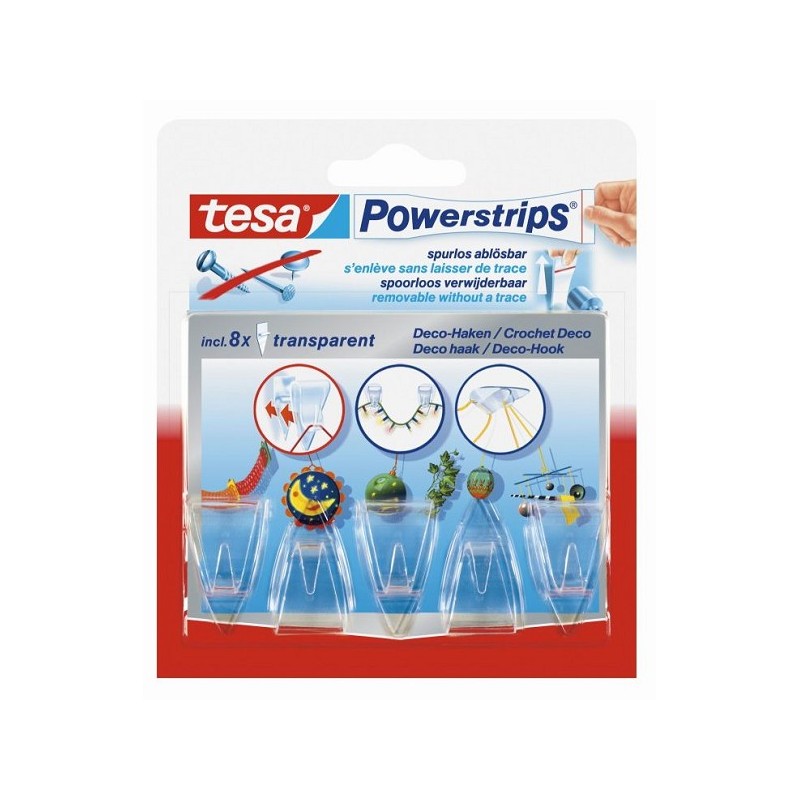 Tesa deco haak powerstrips transparant