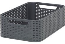 Curver Style panier S style rotin anthracite 12,9x28,5x19,4cm