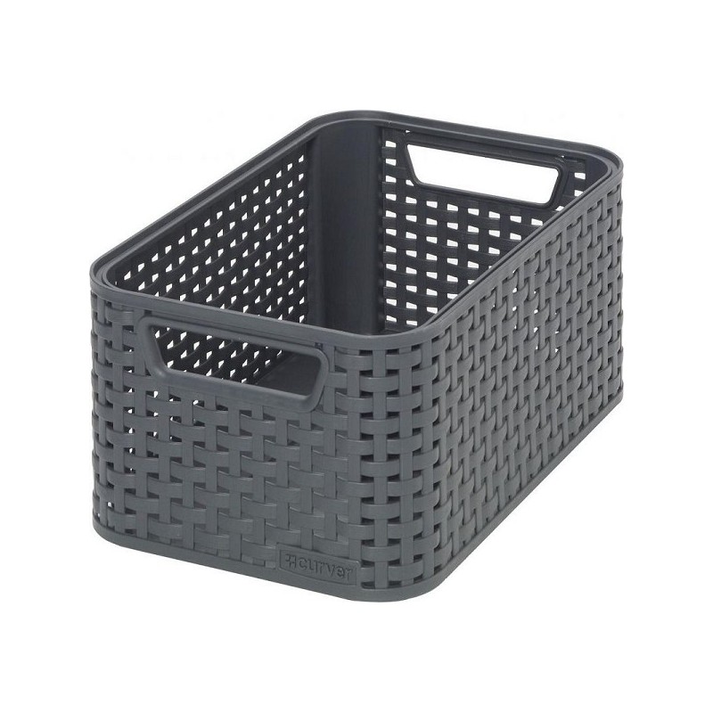 Curver Style panier S style rotin anthracite 12,9x28,5x19,4cm