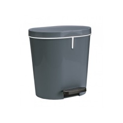 Sunware Zamora poubelle à pédale 8 litres anthracite 28,5x23x28,5cm