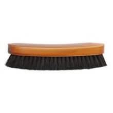 Brosse à vêtements crin de cheval noir 17cm