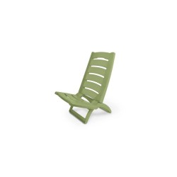 Adriatic Chaise de plage pliante en plastique 80x38cm vert
