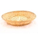 Plat bambou tressé rond bas 25x4cm