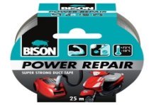 Bison Power ruban de réparation gris 25m x 4,8cm