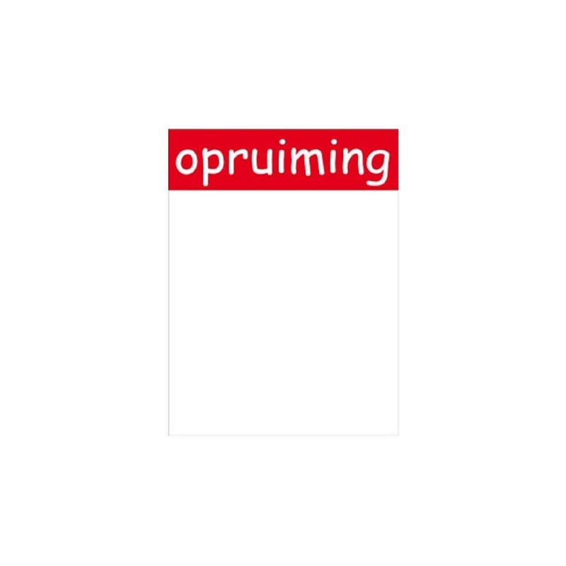 Prijskaart karton opruiming 6x8cm 100 stuks
