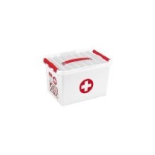 Sunware Q-line eerste hulp box 22 liter wit/rood 40x30x26cm