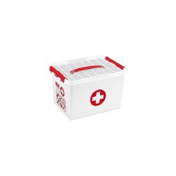 Sunware Q-line eerste hulp box 22 liter wit/rood 40x30x26cm