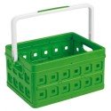 Sunware Square Boodschappenkrat 24 liter groen/wit kunststof 44x31,5x21cm