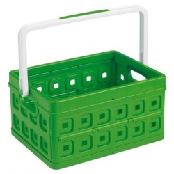 Sunware Square Caisse de courses 24 litres plastique vert/blanc 44x31,5x21cm