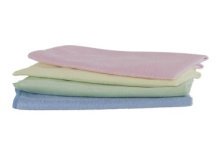 Chiffon microfibre tricoté environ 240 grammes lot de 4 environ 40x38 cm coloris assortis