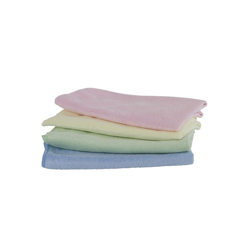 Chiffon microfibre tricoté environ 240 grammes lot de 4 environ 40x38 cm coloris assortis