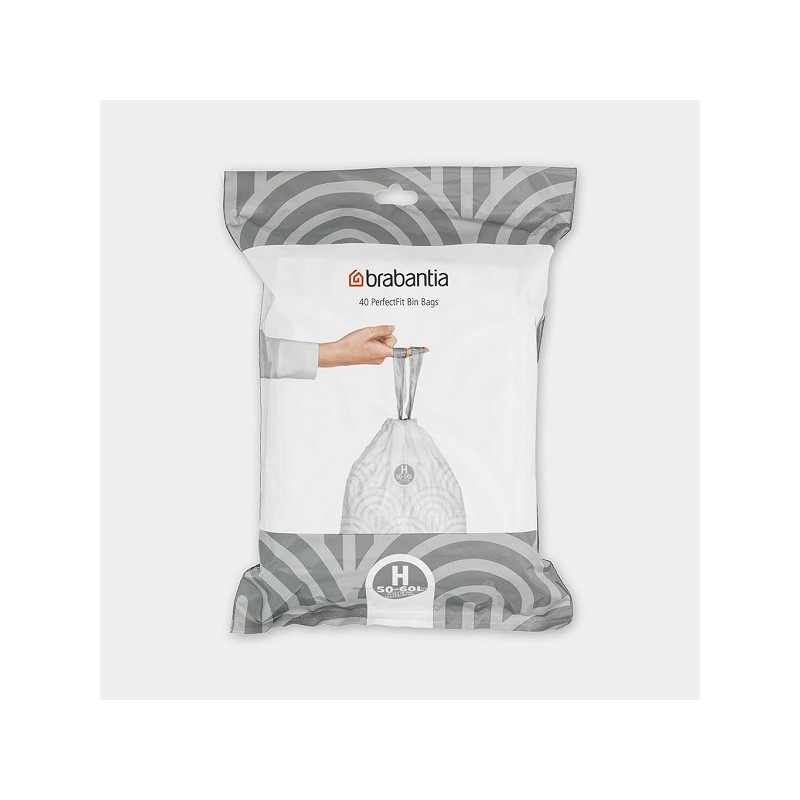 Brabantia perfectFit 50-60 litres sacs poubelle H distributeur pack 40 sacs