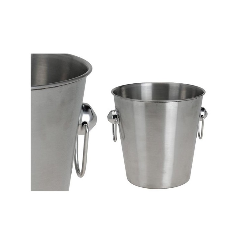 Champagnekoeler metaal mat 20cm
