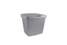 Sunware Delta poubelle 50 litres couvercle de valve plastique gris 39,7x34,5x56,4cm