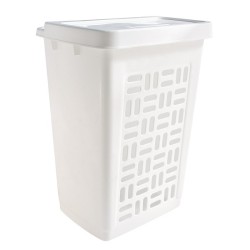 Boîte à linge Sunware Basic 60 litres en plastique blanc 44,5x33x60cm