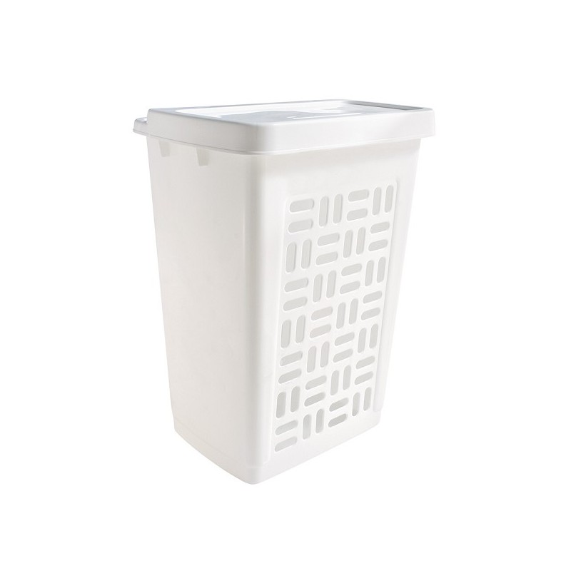 Boîte à linge Sunware Basic 60 litres en plastique blanc 44,5x33x60cm