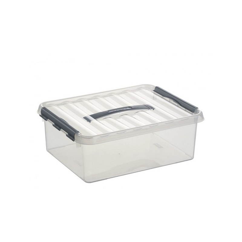 Sunware Q-line boîte de rangement grande transparente 12 litres 30x40x14cm format fond A4