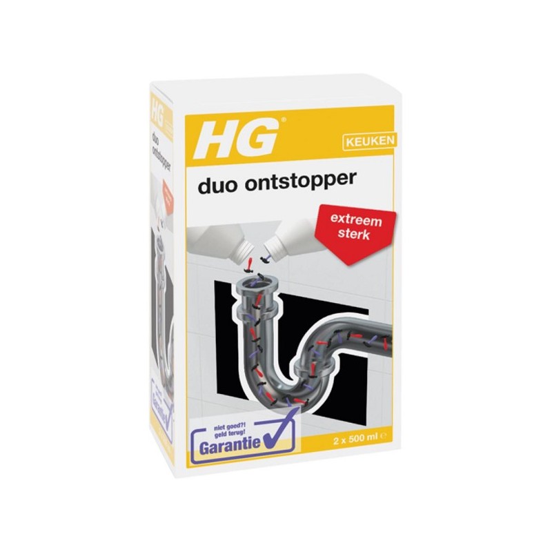 HG duo ontstopper | afvoerontstopper voor hardnekkige verstoppingen