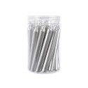 Bougies de sapin de Noël argent métallisé 1,3x10,5 cm 22 pièces en tube