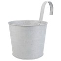 Esschert Design Pot de fleur avec crochet Vieux zinc 27x18x24 cm