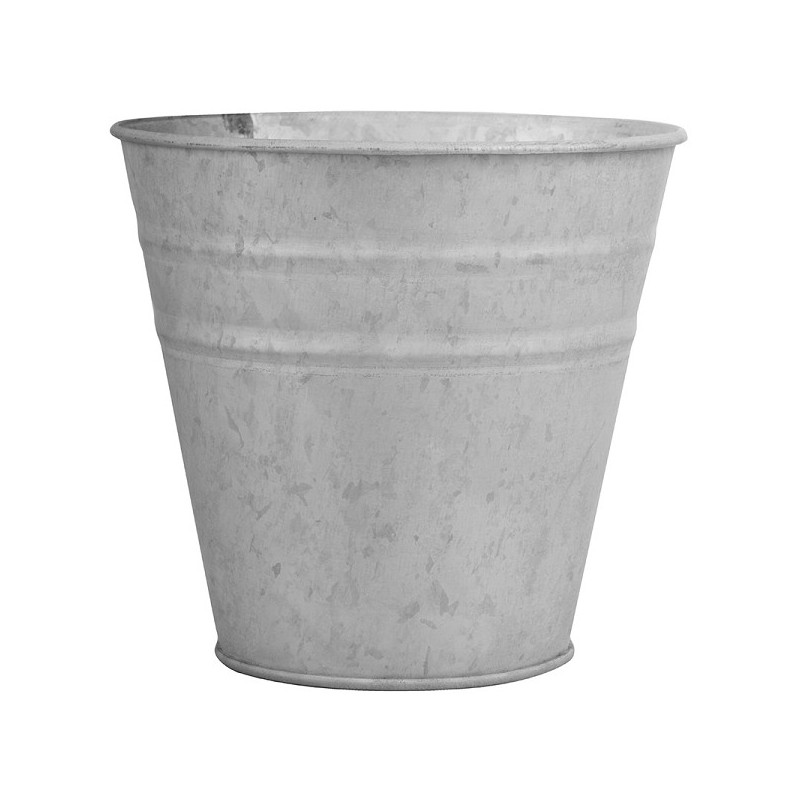 Pot de fleur ancien en zinc 9 cm 0,3L Le pot de fleur a un trou dans le fond et un bouchon en caoutchouc pour fermer