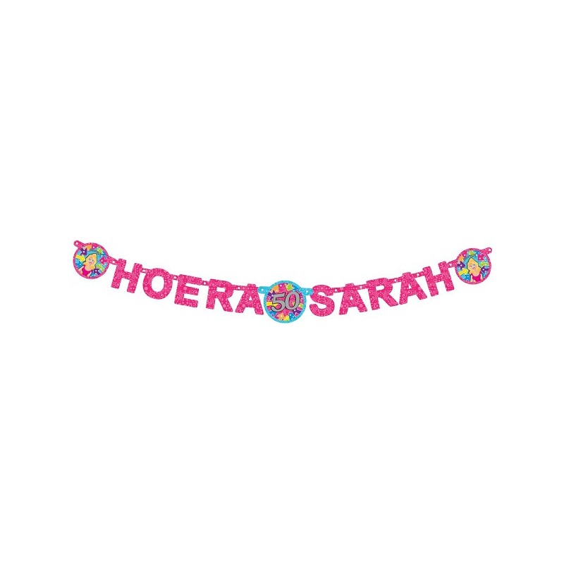 Guirlande de lettres Sarah ''Hourra Sarah''