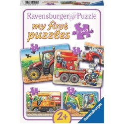 Ravensburger Mon premier puzzle 2,4,6,8 pièces-Au travail, âge : à partir de 2 ansTaille : 21x15 cm