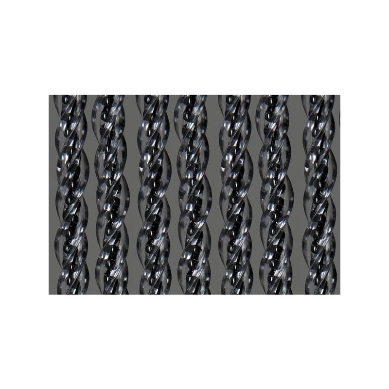 Rideau de porte Orchidea 90x220 cm transparent/noir en PVC souple