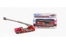 Die Cast brandweer ladderwagen met licht en geluid 16x8x4cm