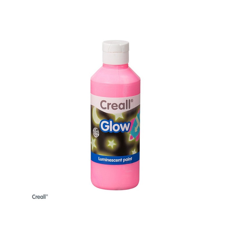 Creall-glow verf 250ml roze