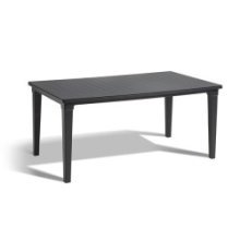 Table de jardin en plastique Jardin Futura couleur graphite / anthracite 165x94cm