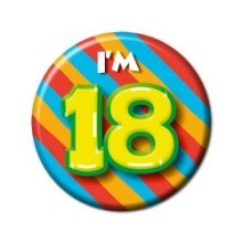 Paperdreams Button klein - i'm 18