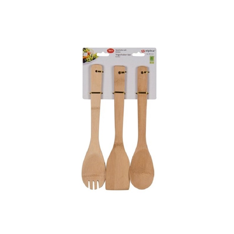 Spatelset bamboe 29,5cm set a 3 stuks