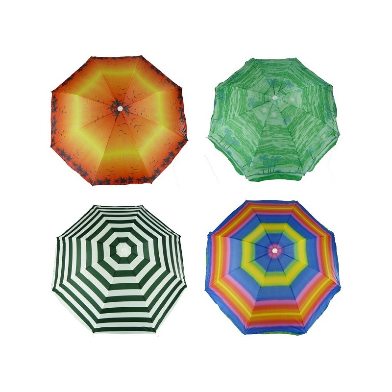 Strandparasol diameter 150cm. verkrijgbaar in verschillende prints