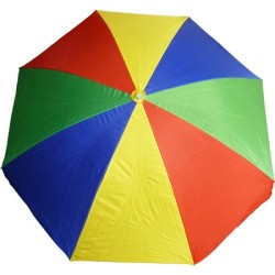 Parasol 250cm bandes colorées (non pliable)