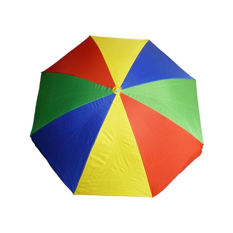 Parasol 250cm bandes colorées (non pliable)