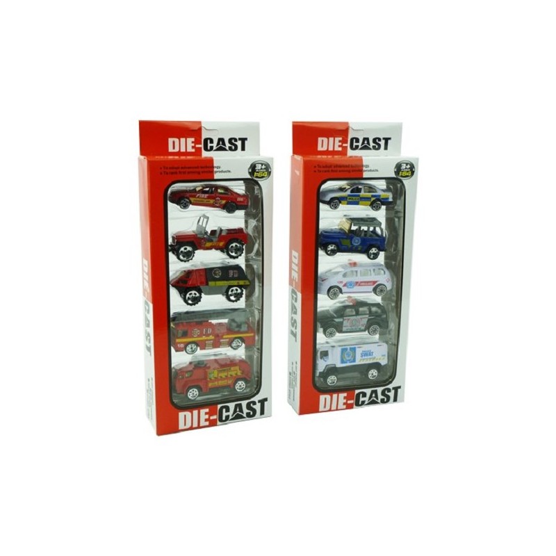 Modelsportautootjes DieCast 1:87 pak a 5 stuks. Assorti samenstelling. 4 verschillende samenstellingen.