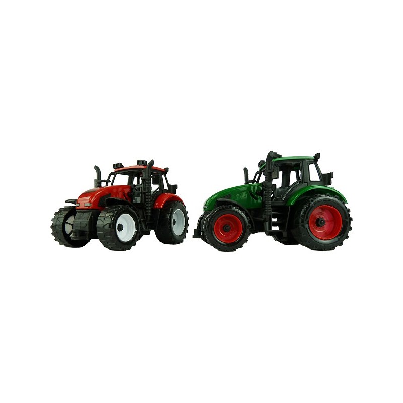 Tractor frictie groen of rood 20cm. In Vensterdoos