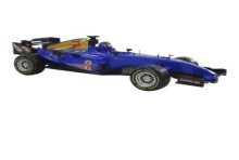 Pullback de voiture de course de Formule 1 bleu avec lumière et son 48cm