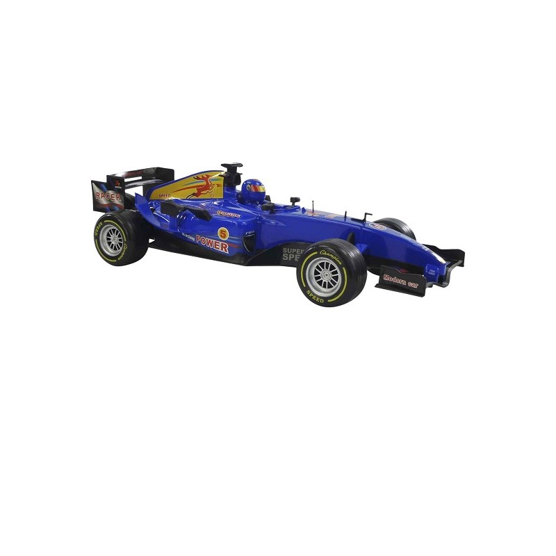 Pullback de voiture de course de Formule 1 bleu avec lumière et son 48cm